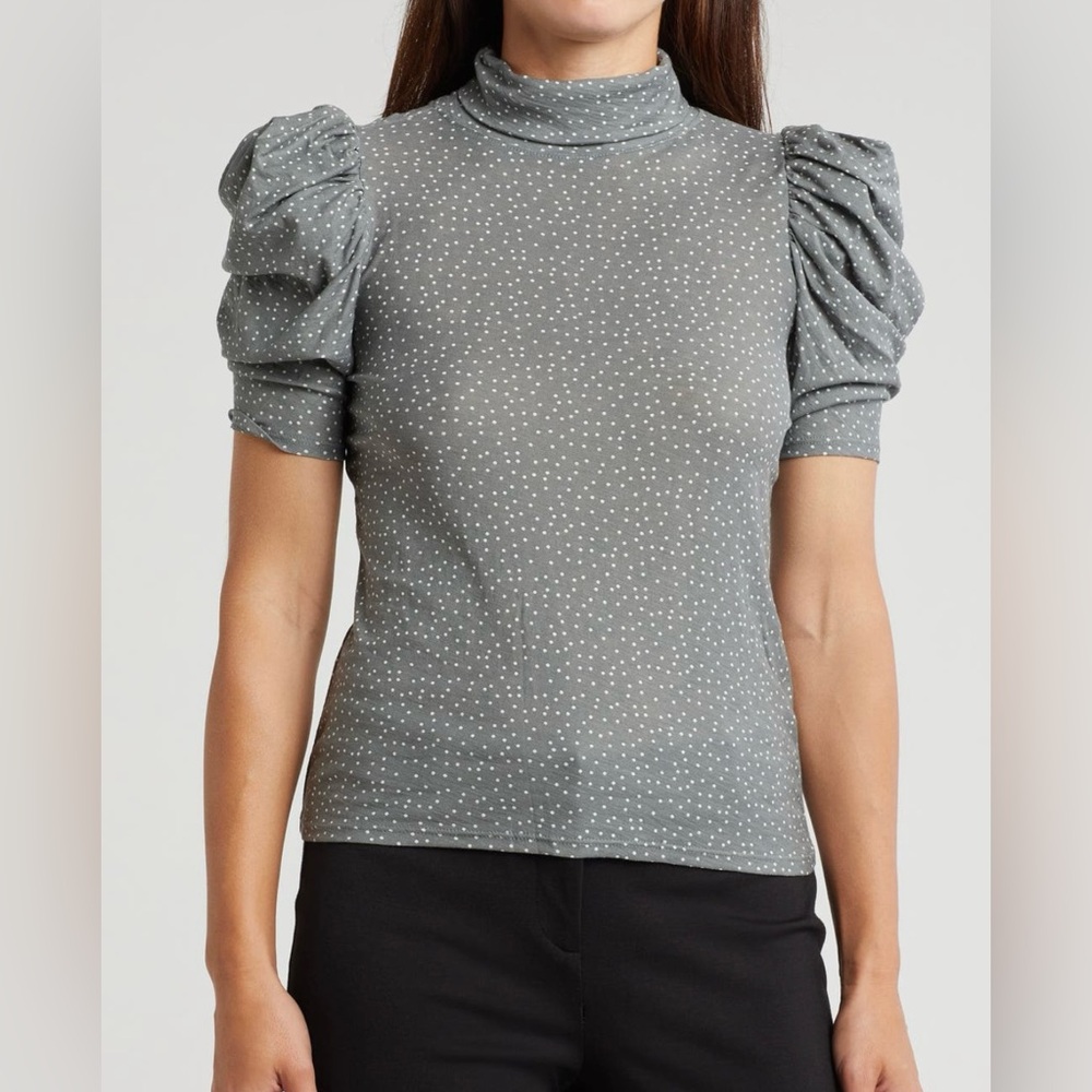 Nation Ltd Dawn Turtleneck‎ in Polka Dot